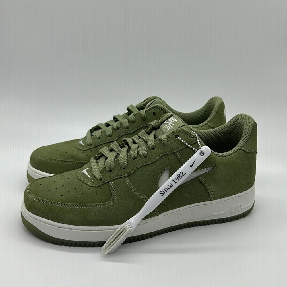 Nike Air Force 1 Low Retro Men's DV0785-300 Oil Green/Summit NWOB and Defects - Picture 4 of 5
